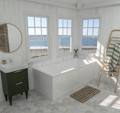 BEAUFORT PORTLAND SINGLE ENDED TWINGRIP WHITE 1700mm x 700mm BEAUFORTE BATH (Reinforced), 42.1025 BEAUFORT PORTLAND SINGLE ENDED TWINGRIP WHITE 1700mm x 700mm BEAUFORTE BATH (Reinforced), 42.1025